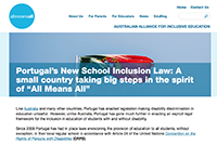 Portugal’s New School Inclusion Law: A small country taking big steps in the spirit of “All Means All”